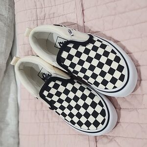 Slip on checkerboard vans